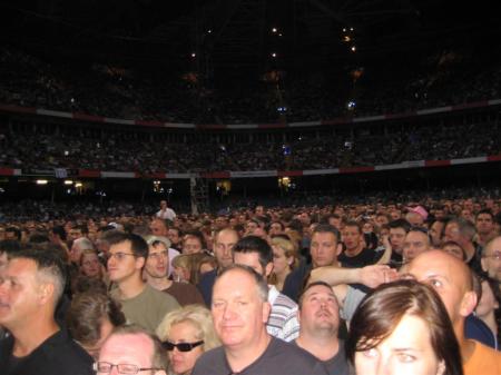 The 70000 strong crowd at the Millennium Stadium